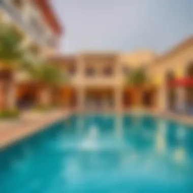 Community amenities including a pool and fitness center for residents