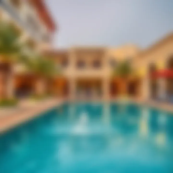 Community amenities including a pool and fitness center for residents