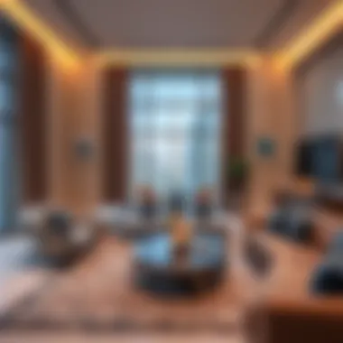 Elegance in the Living Space Luxurious living area in a two-bedroom residence