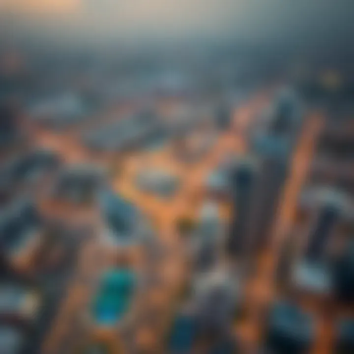 Aerial view showcasing the vibrant landscape of Al Barsha Business Point