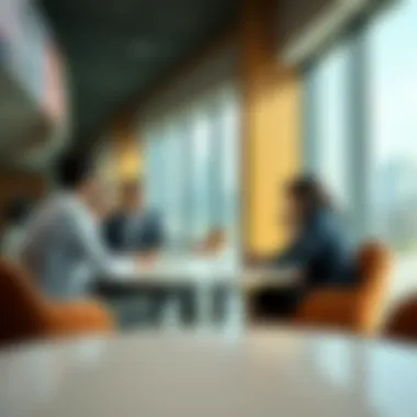 Business professionals engaging in a strategic meeting in Al Barsha