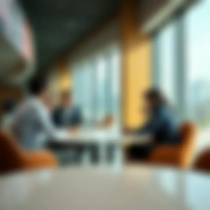 Business professionals engaging in a strategic meeting in Al Barsha