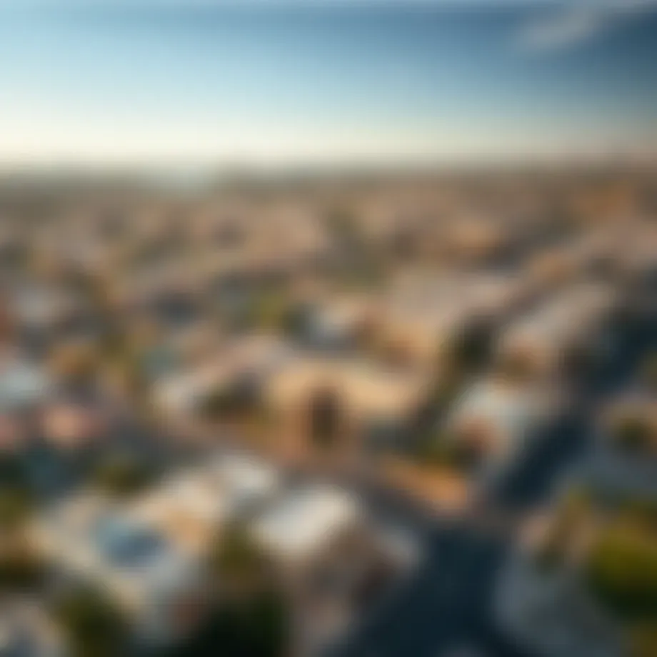 Aerial view of Al Falamank neighborhood showcasing modern architecture