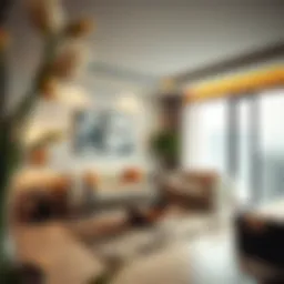 Modern apartment living room in Al Rahba