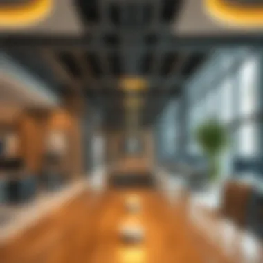 Interior layout of Al Saaha Offices highlighting workspace design