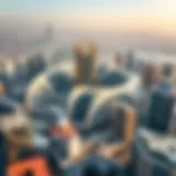 Aerial view of Dubai's skyline highlighting innovative architecture