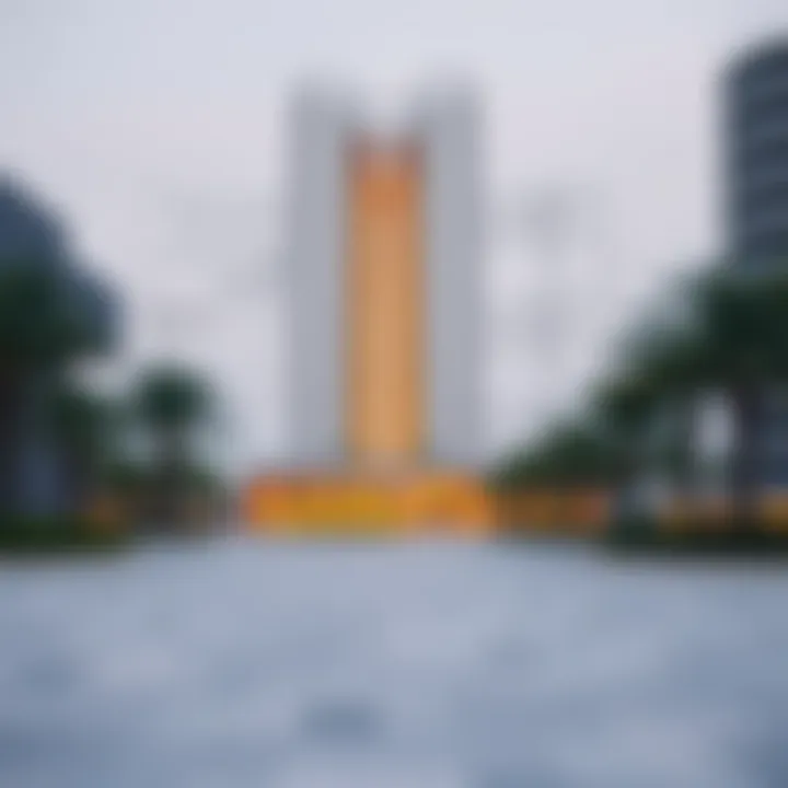 Innovative Architectural Blueprint of Apricot Tower Architectural blueprint of Apricot Tower illustrating innovative design