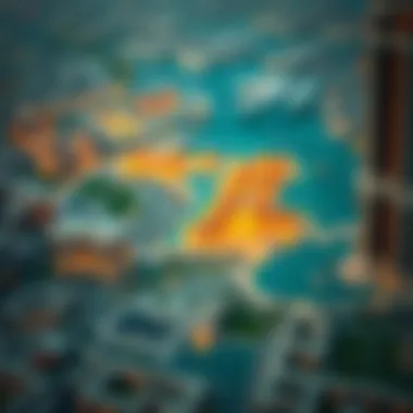 Real estate development map highlighting Bab Al Rayan's influence