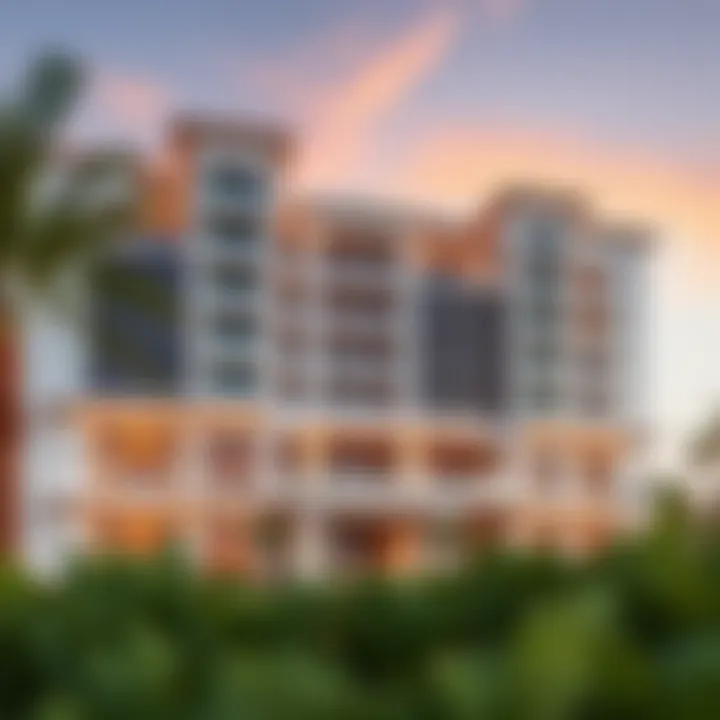 Stunning exterior view of Balqis Residence showcasing its unique architecture