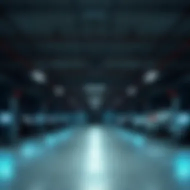 Modern Technology in Bluewaters Parking Facility Interior view of a parking facility with advanced technology