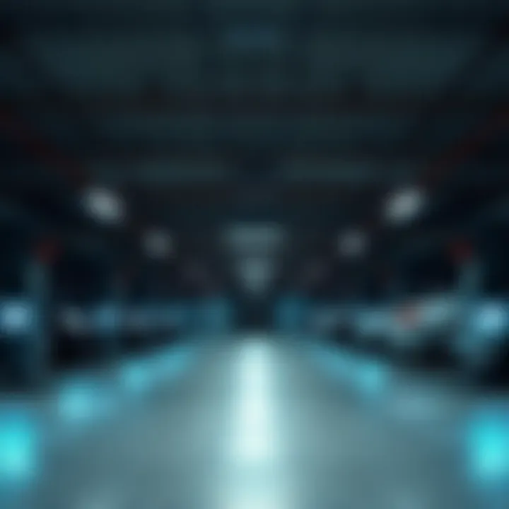 Modern Technology in Bluewaters Parking Facility Interior view of a parking facility with advanced technology