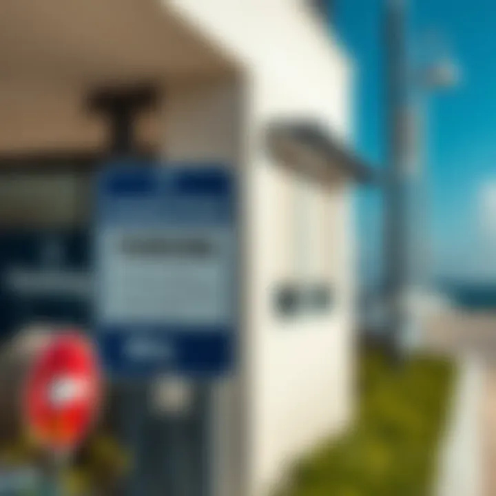 Parking Options Signage at Bluewaters Island Signage indicating parking options available at Bluewaters