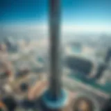 Aerial view of Burj Khalifa during construction