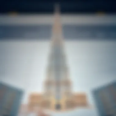 Architectural Design Blueprint of Burj Khalifa Architectural blueprint of Burj Khalifa