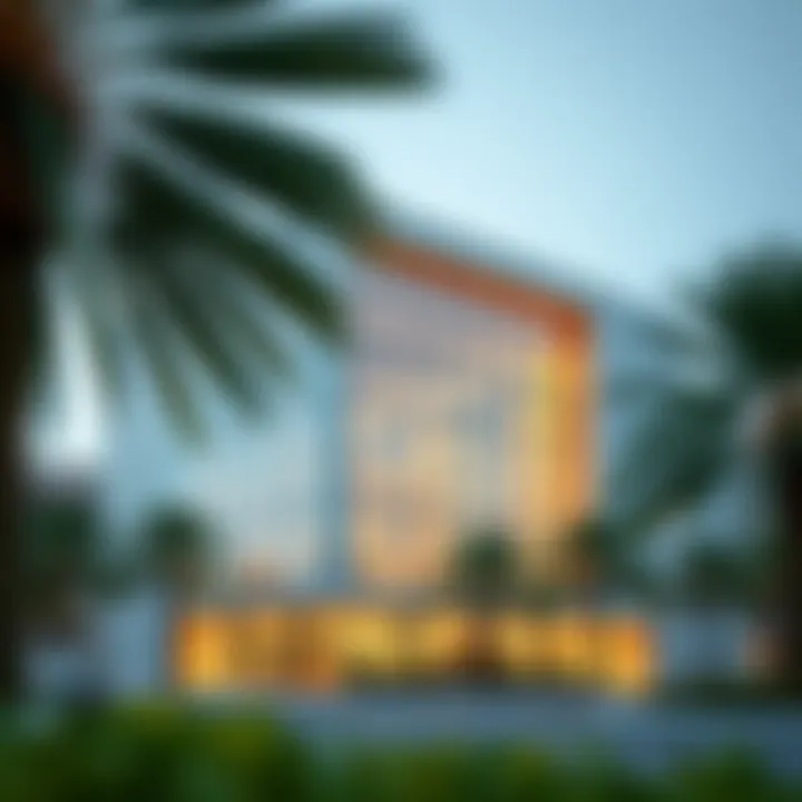 Exterior view of the Business Center Building showcasing its modern architecture