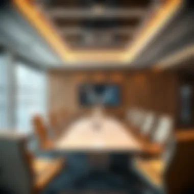 Meeting room equipped with advanced technology in the Business Center Building