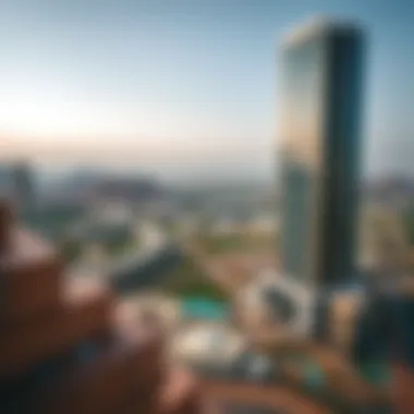 View of Damac Hills landscape highlighting Carson Tower's location