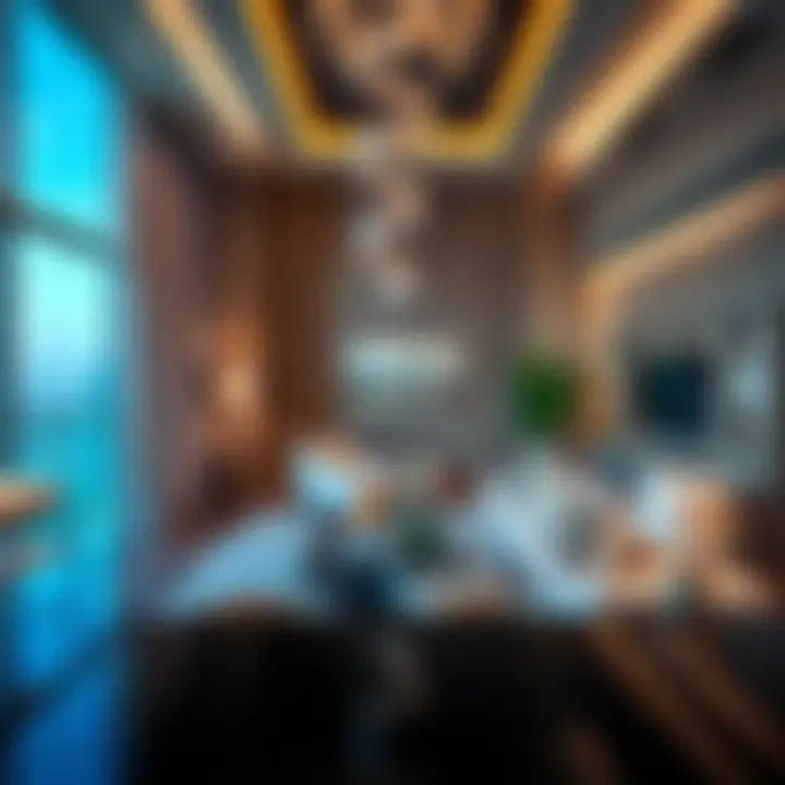 Luxurious interior design within Carson Tower's living space