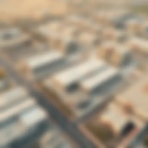 Aerial view of Mussafah industrial area