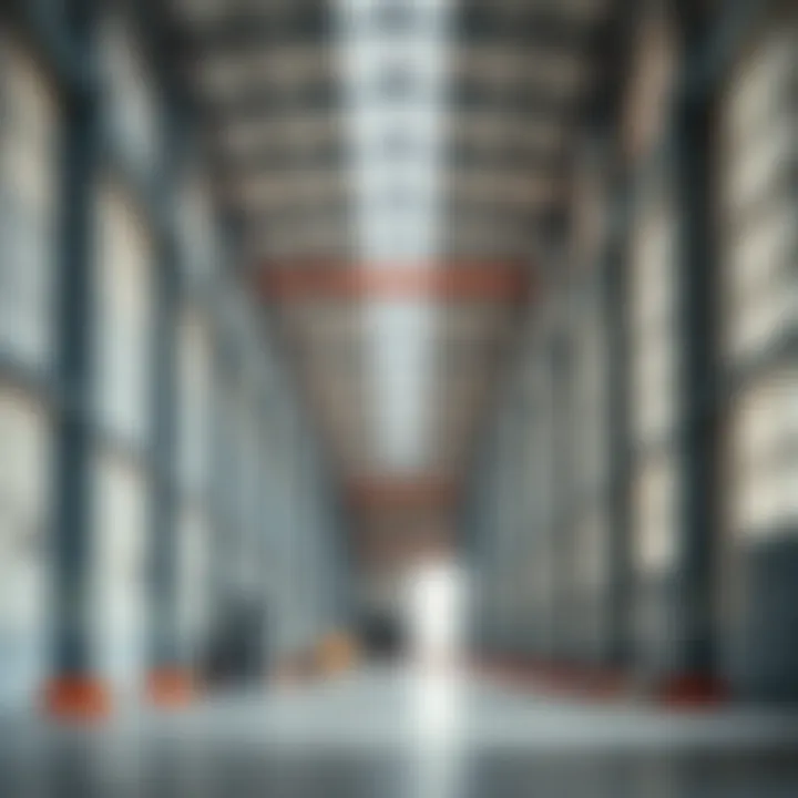 Interior of a modern warehouse space