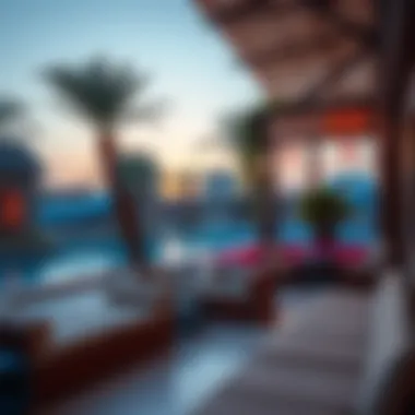 Serene Relaxation Zone for Visitors Relaxation area at Damac Hills 2 Water Park