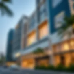 Luxurious facade of Damac Maison Mall Street showcasing contemporary architecture