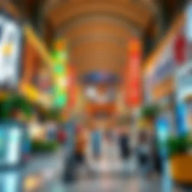 Vibrant commercial hub within Dera City Center bustling with activity