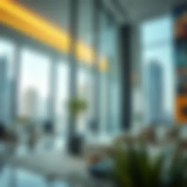 Residential spaces in Dera City Center highlighting modern living