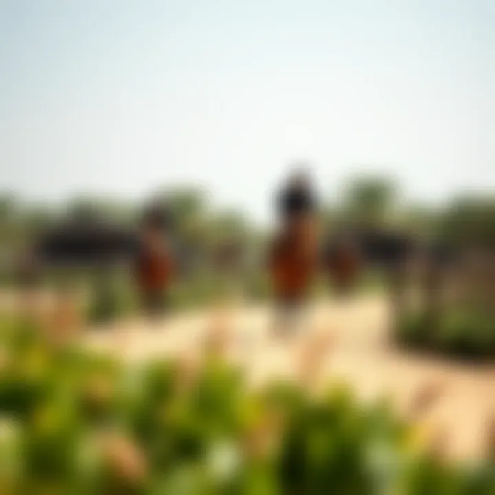 Serene equestrian center with lush surroundings