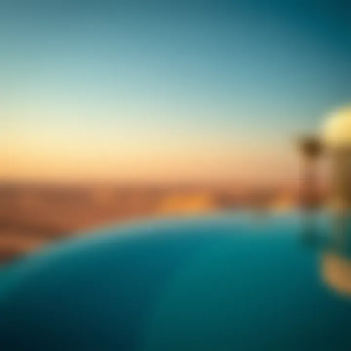 Stunning infinity pool overlooking the desert landscape