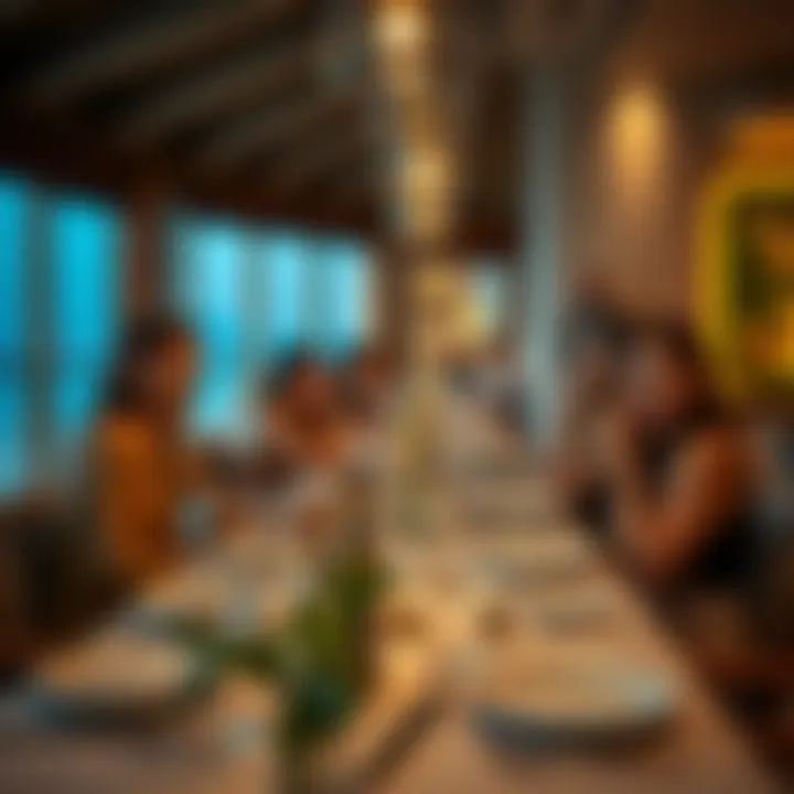 Shared Moments at the Table Guests enjoying a shared dining experience