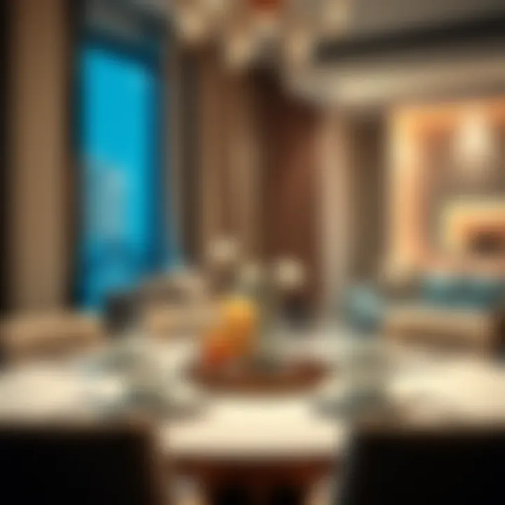 Elegant Dining Setup in a Serviced Apartment Dining setup in a serviced hotel apartment