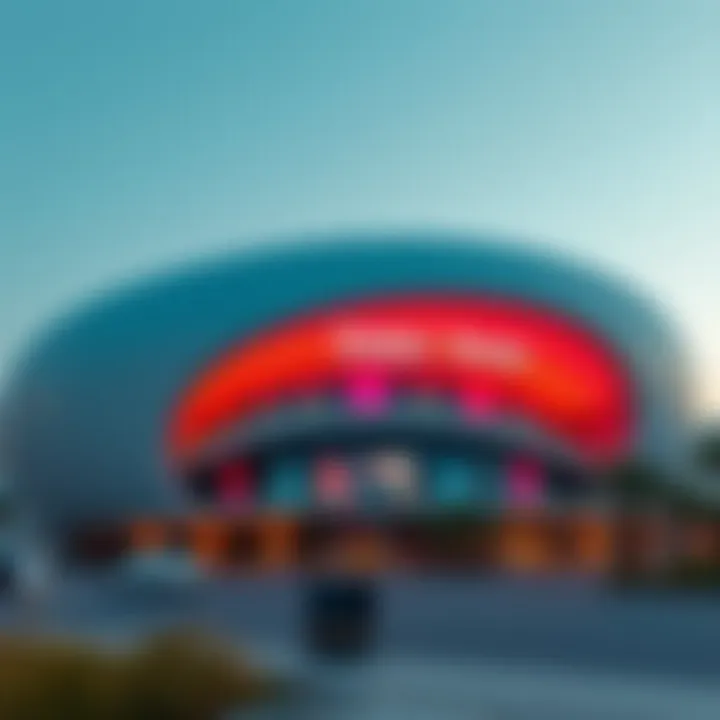 Exterior view of Dubai Arena showcasing modern architecture