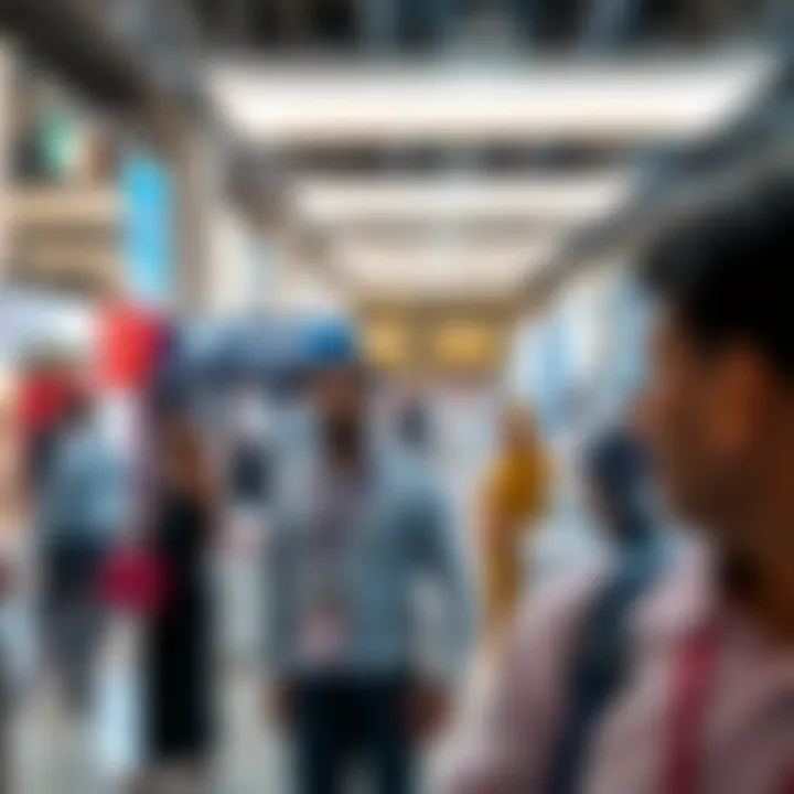 Vibrant Real Estate Exhibitions in Dubai A bustling real estate exhibition with diverse property offerings