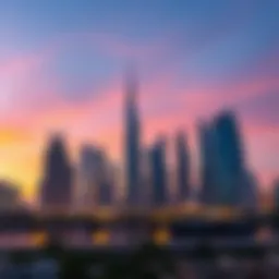 A stunning view of Dubai's skyline with iconic real estate