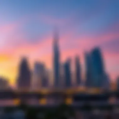 A stunning view of Dubai's skyline with iconic real estate