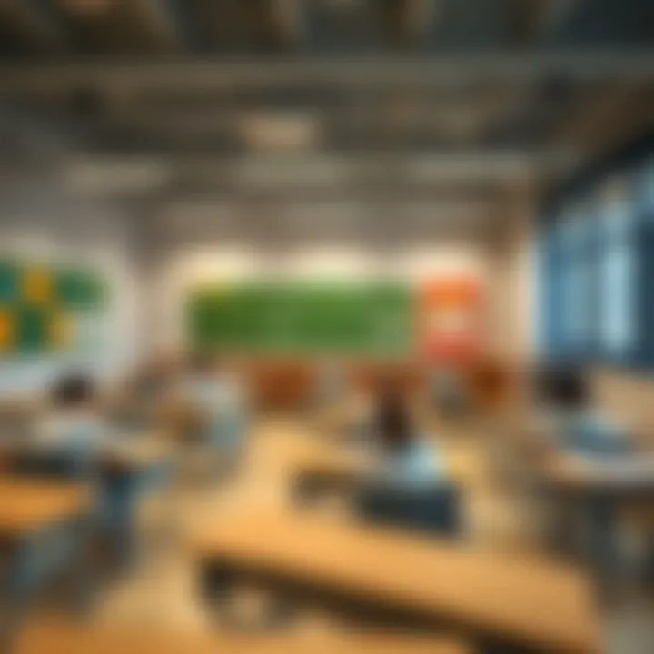 Innovative Classroom Design Classroom setting showcasing interactive learning environment