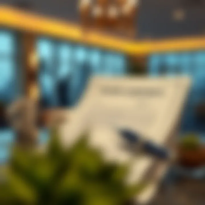 Illustration of a contract symbolizing escrow agreement