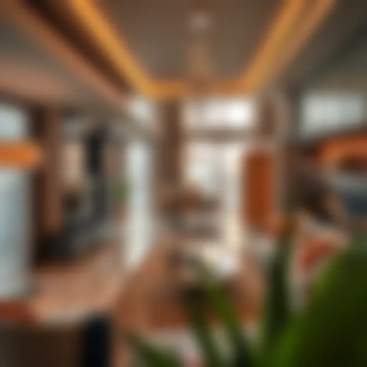 Interior of a luxurious apartment in Burj Khalifa highlighting modern design and amenities