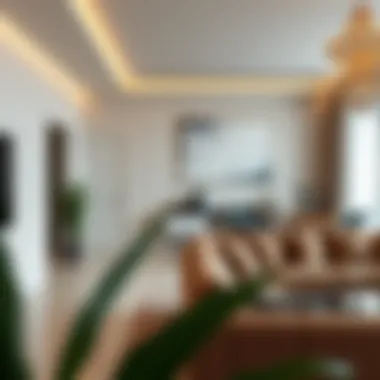 Interior design of a stylish ADCB apartment emphasizing elegance