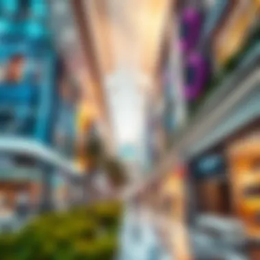 Vibrant shopping complex in Dubai