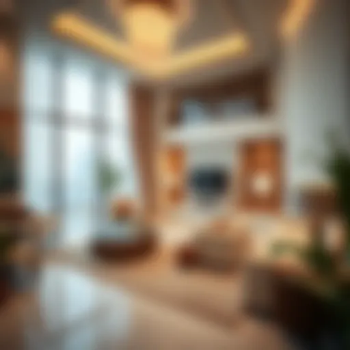 Luxurious interior of Al Ghadeer Hotel Apartment showcasing modern design.