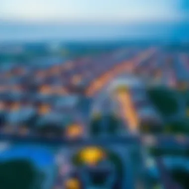 Aerial View of المرابع العربية Aerial view of the residential community highlighting its strategic location