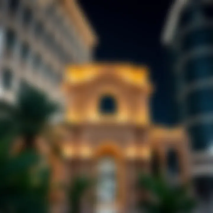 Architectural Features of Al Nasser Square Architectural details of a prominent building around Al Nasser Square