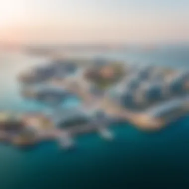 Strategic Location: Al Seef's Position in Dubai's Real Estate Landscape An aerial view of Al Seef showcasing its strategic location along the waterfront.
