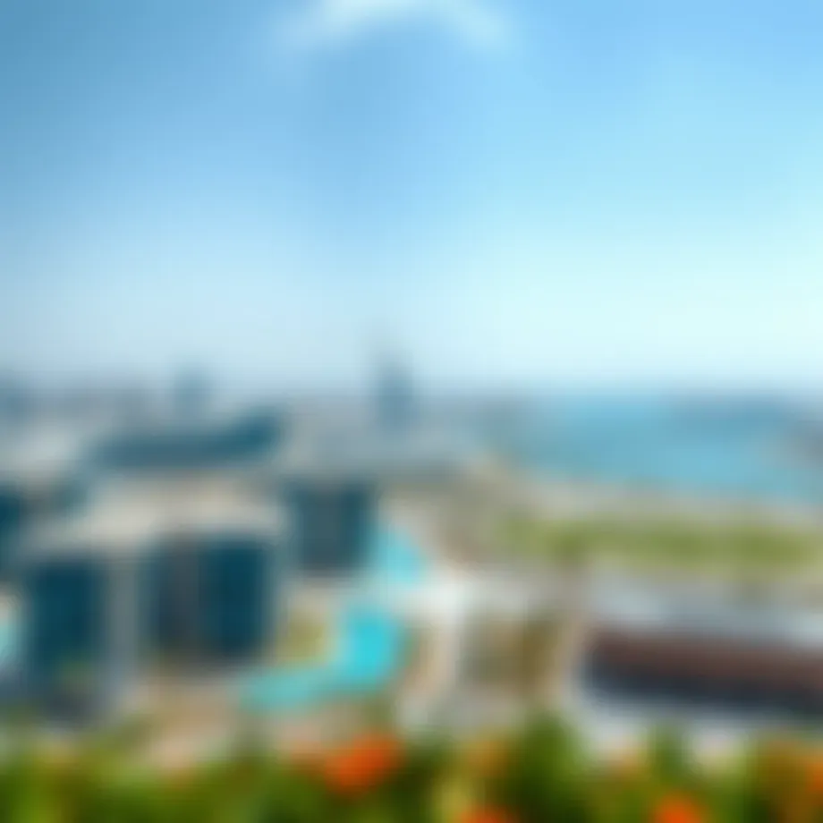 Panoramic view of Al Zorah City showcasing modern architecture