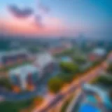 Panoramic view of اسكان زايد showcasing residential buildings and green spaces