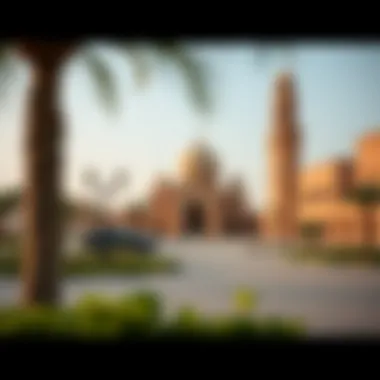 Cultural landmarks surrounding Bab Al Rayan