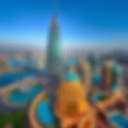 Aerial view of Baniyas Tower showcasing its architectural elegance