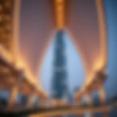 Architectural Marvel of Bay Gate Tower Stunning view of Bay Gate Tower's unique architectural design